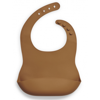 Jollein Silikonový bryndák caramel