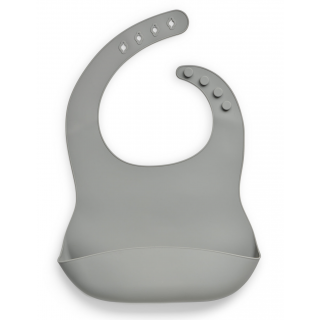 Jollein Silikonový bryndák grey