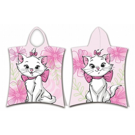 Jerry Fabrics Dětské pončo Marie Cat Pink flower 50x115 cm