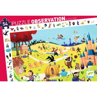 Djeco Vyhledávací puzzle pohádky 54 dílků