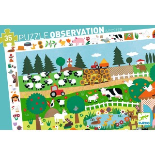 Djeco Puzzle poznávej statek 35 dílků