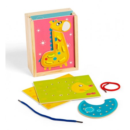 Bigjigs Toys Provlékání zvířátek Bigjigs Toys Provlékání zvířátek