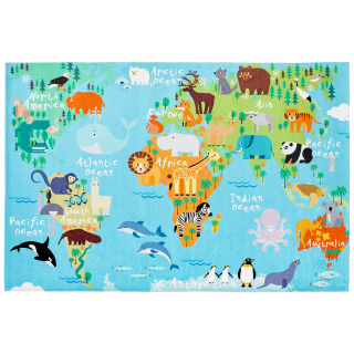 Obsession koberce Dětský koberec Torino kids 233 WORLD MAP 120x170 cm
