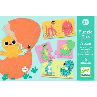 DJECO Duo Puzzle Funny eggs