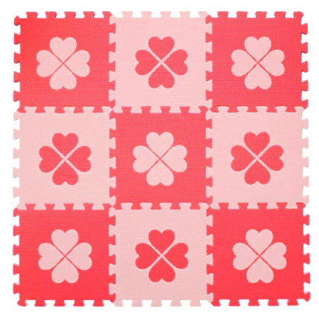 Pěnové BABY puzzle Červené čtyřlístky Č (29,5x29,5)