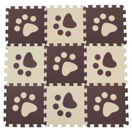 Pěnové BABY puzzle Hnědé tlapky H (29,5x29,5)