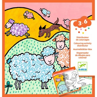 DJECO Omalovánky a hry v krabičce farma
