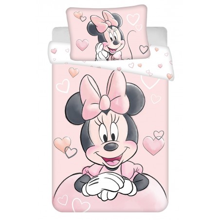 Jerry Fabrics Povlečení do postýlky Minnie Power pink baby 100x135, 40x60 cm