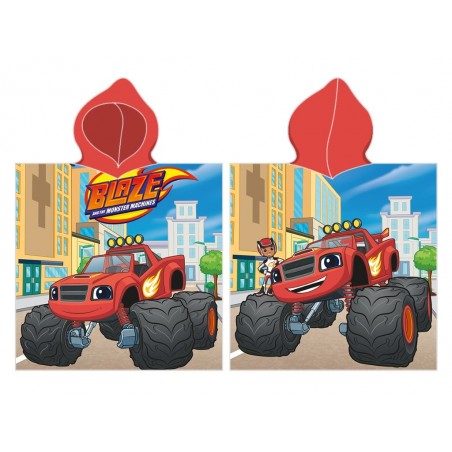 Carbotex Dětské pončo Plamínek a Čtyřkoláci  Monster truck 55x110 cm