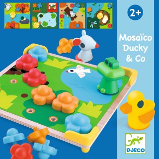 DJECO Eduludo Vkládací mozaika Kytičky a zvířátka