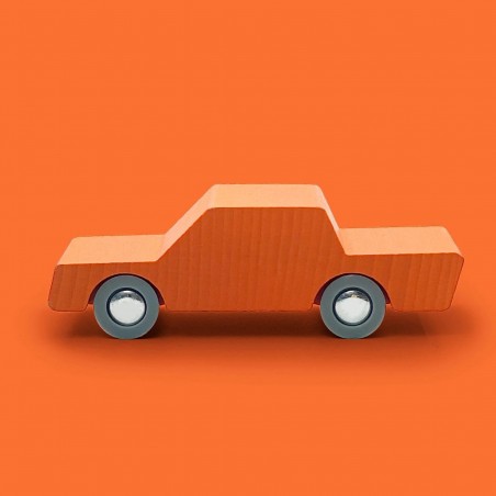 WAYTOPLAY Dřevěné auto oranžové