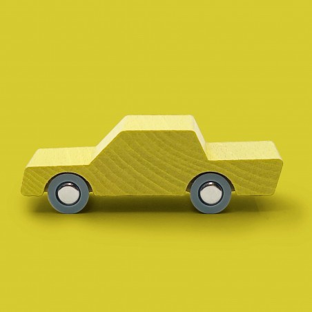 WAYTOPLAY Dřevěné auto žluté