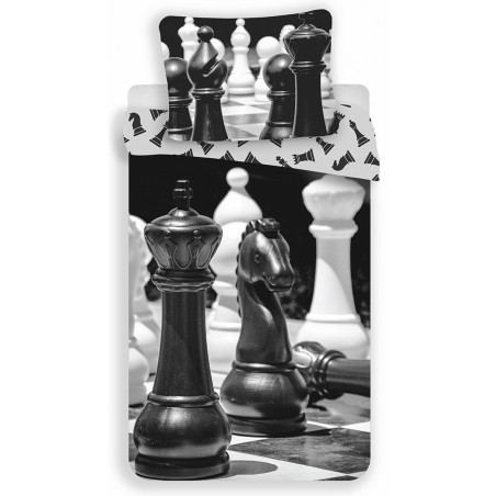 Jerry Fabrics Bavlněné povlečení Šachy 140x200, 70x90 cm