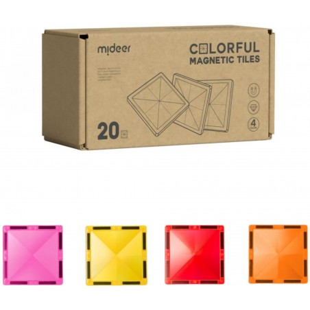 MiDeer Magnetické dílky teplé barvy 20 ks