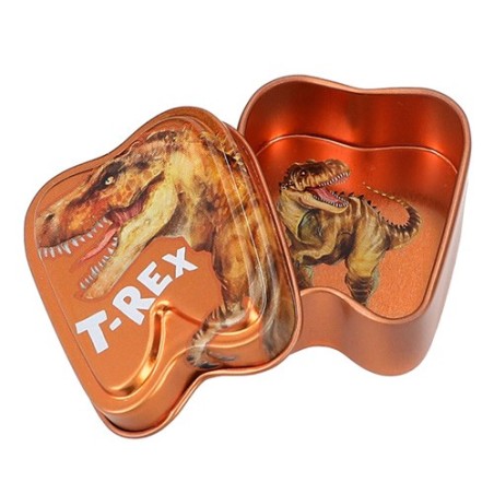 Dino World Krabička na první zoubky T-Rex oranžová