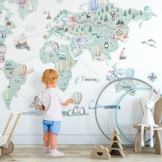 Inspio Samolepka na zeď Mapa světa