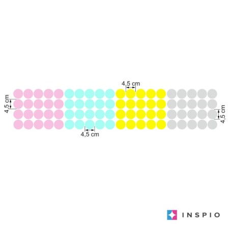 Inspio Dětská samolepka na zeď Pastelové tečky Inspio Dětská samolepka na zeď Pastelové tečky