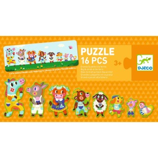 DJECO Puzzle Velký a malý na farmě