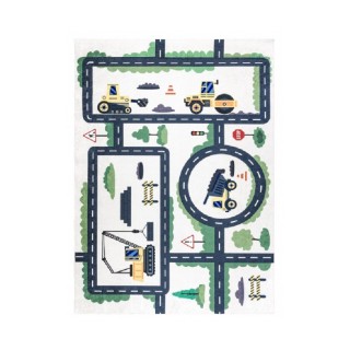 Dywany Łuszczów Dětský koberec Bambino 2223 Streets cars cream 160x220 cm
