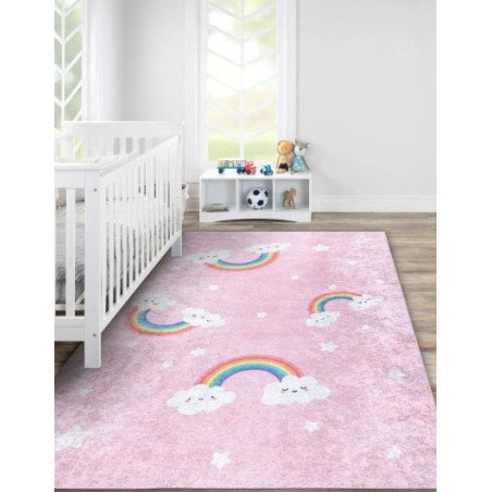 Dywany Łuszczów Dětský koberec Junior 52063.802 Rainbow pink 80x150 cm Dywany Łuszczów Dětský koberec Junior 52063.802 Rainbow pink 80x150 cm