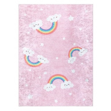 Dywany Łuszczów Dětský koberec Junior 52063.802 Rainbow pink 80x150 cm