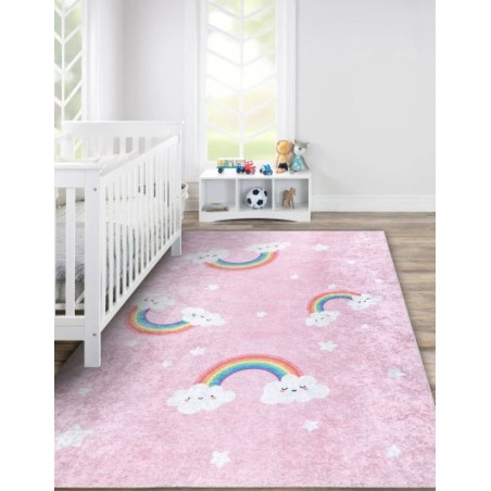 Dywany Łuszczów Dětský koberec Junior 52063.802 Rainbow pink 160x220 cm