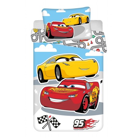 Jerry Fabrics Disney povlečení do postýlky Cars Road baby 100x135, 40x60 cm