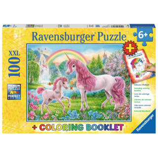RAVENSBURGER Puzzle Magičtí jednorožci XXL 100 dílků + omalovánky