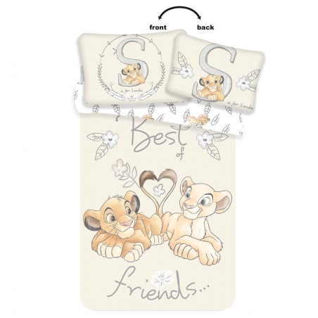 Jerry Fabrics Disney povlečení do postýlky Lví Král Best Friends baby 100x135, 40x60 cm