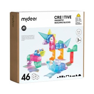 MiDeer Barevná magnetická stavebnice kostky 46 ks