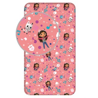 Jerry Fabrics Dětské prostěradlo Gabbys Dollhouse 90x200x25 cm