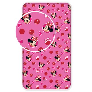 Jerry Fabrics Dětské prostěradlo Minnie Hearts 02 90x200x25 cm