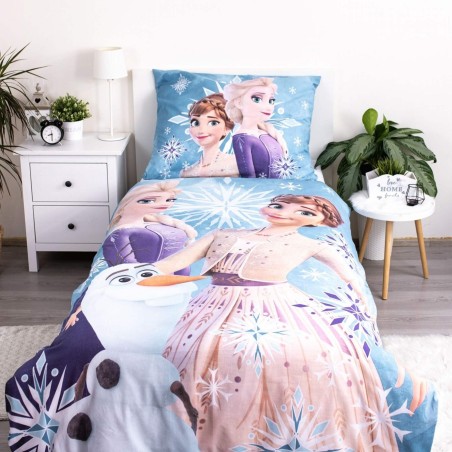Jerry Fabrics Bavlněné dětské povlečení Frozen White Snowflake 140x200, 70x90 cm Jerry Fabrics Bavlněné dětské povlečení Frozen White Snowflake 140x200, 70x90 cm