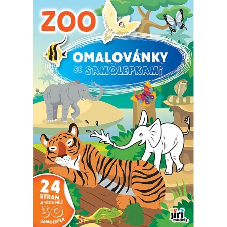 Jiri Models Omalovánky A4 se samolepkami ZOO