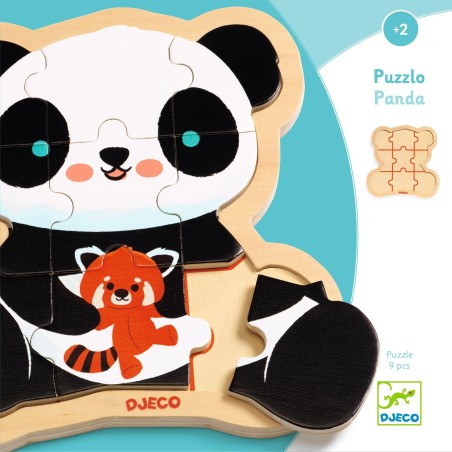 DJECO Dřevěné puzzle Puzzlo Panda