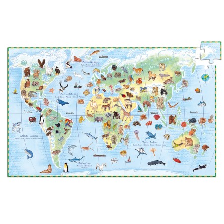 DJECO Obrázkové puzzle Světová zvířata 100 dílků DJECO Obrázkové puzzle Světová zvířata 100 dílků