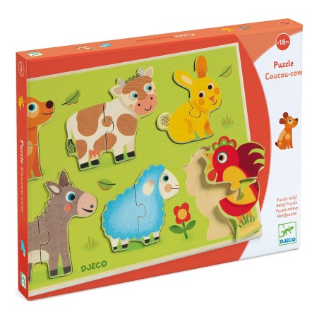 DJECO Dřevěné puzzle Na dvorku DJECO Dřevěné puzzle Na dvorku