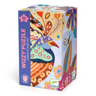 DJECO Puzzle Třpytivý ptáček 50 dílků