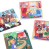 Vilac Dřevěné puzzle Zlatovláska 4 v 1