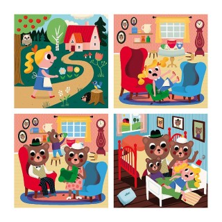 Vilac Dřevěné puzzle Zlatovláska