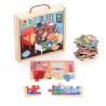 Vilac Dřevěné puzzle Zlatovláska 4 v 1