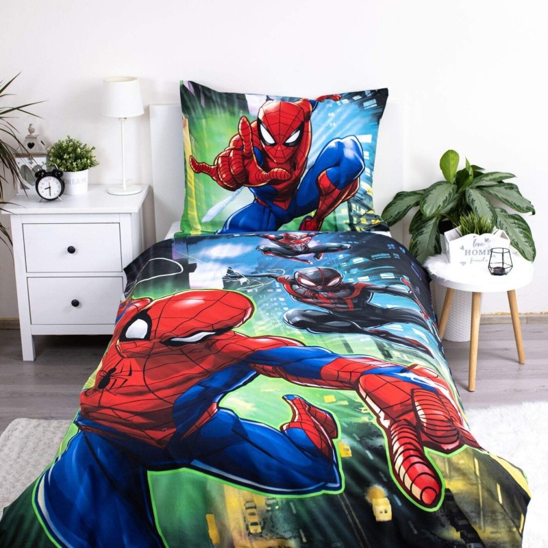 SpiderMan Dekbedovertrek Glow in the Dark - Eenpersoons - 140 x 200 cm