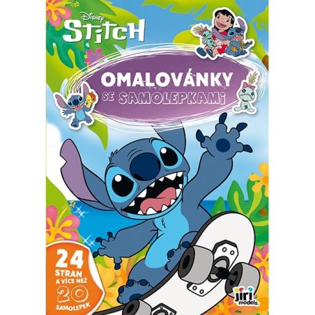 Jiri Models Omalovánky A4 se samolepkami Lilo & Stitch