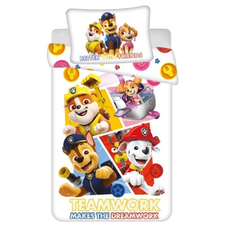 Jerry Fabrics Dětské povlečení do postýlky Paw Patrol 498 baby 100x135, 40x60 cm