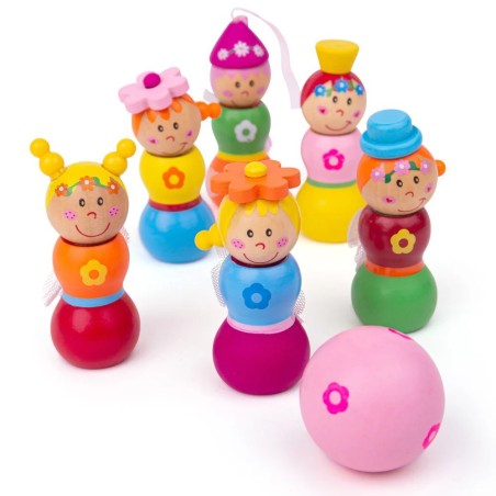 Bigjigs Toys Dřevěné kuželky Víly Poškozená krabice