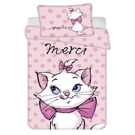 Jerry Fabrics Dětské povlečení do postýlky Marie Cat Merci baby 100x135, 60x40 cm