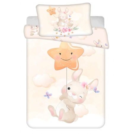 Jerry Fabrics Dětské povlečení do postýlky Bunny Star baby 100x135, 40x60 cm Jerry Fabrics Dětské povlečení do postýlky Bunny Star baby 100x135, 40x60 cm