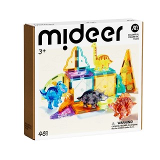 MiDeer Barevná magnetická stavebnice Dinosauři 48 ks