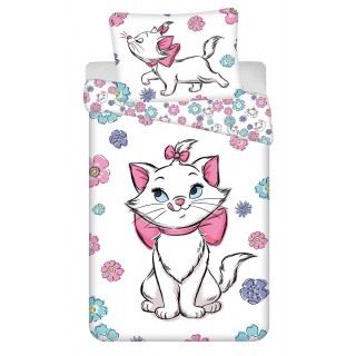 Jerry Fabrics Dětské povlečení Marie Cat Floral 140x200, 70x90 cm