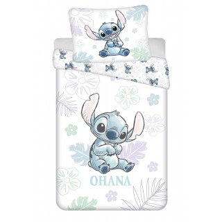 Jerry Fabrics Dětské povlečení Lilo a Stitch Ohana White 140x200, 70x90 cm